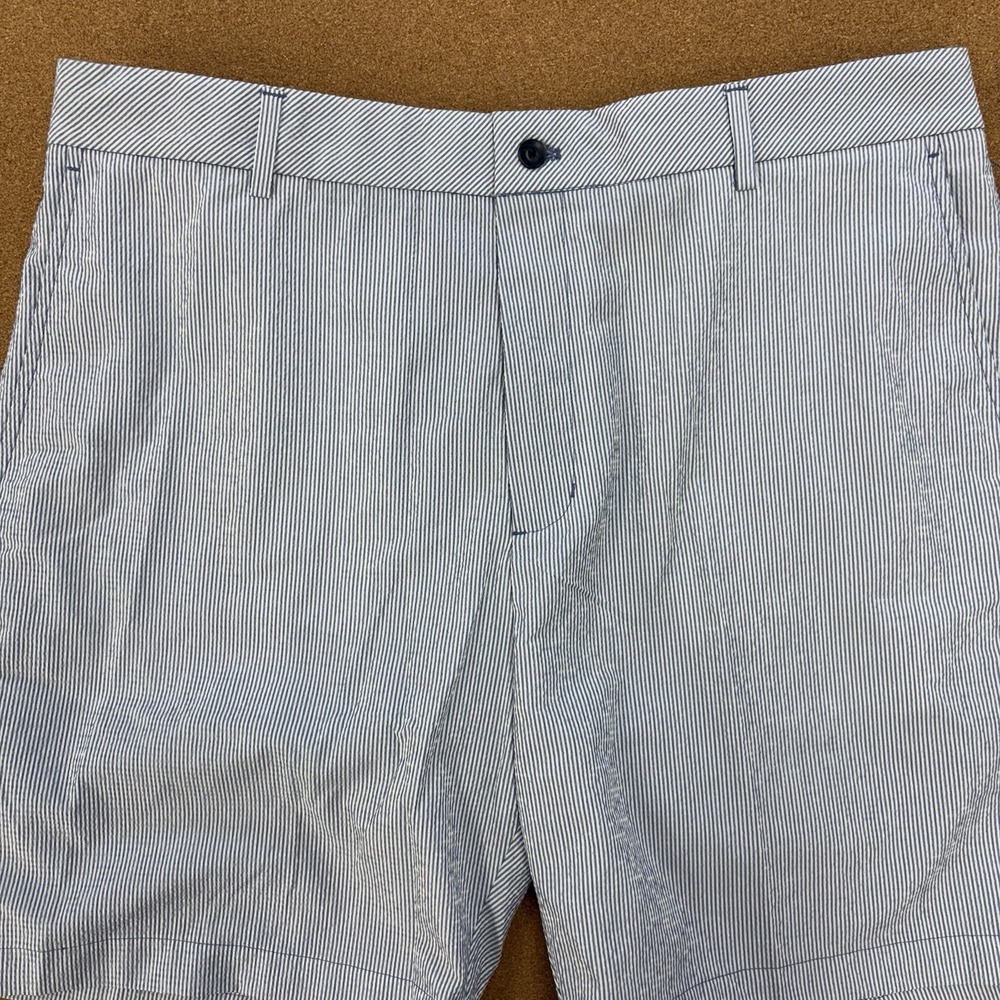 Walter‎ Hagen Mens W40 Clubhouse Seersucker Shorts Blue White Striped MGA14200